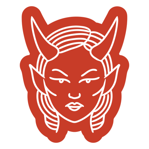 Devil woman cutout PNG Design