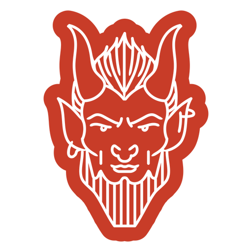 Devil modern character cutout PNG Design