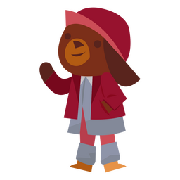 Personagem de desenho animado de inverno de urso Desenho PNG