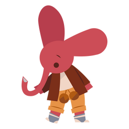 Diseño PNG Y SVG De Lindo Personaje De Elefante De Invierno Para Camisetas