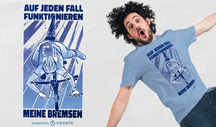 Falling cyclist t-shirt design