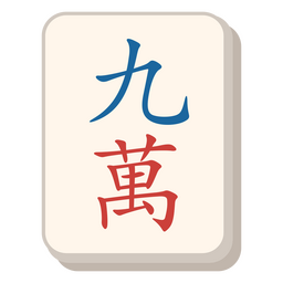 Mahjong nueve de azulejos de personajes Diseño PNG
