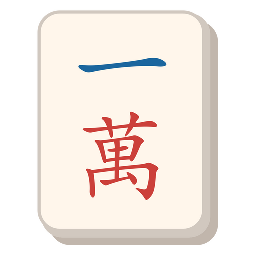 Mahjong ein pf-Zeichenkachel PNG-Design