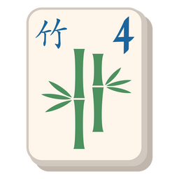 Mahjong bamboo tile PNG Design