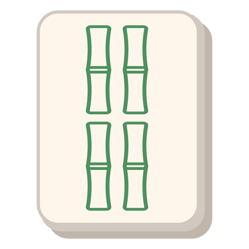 Mahjong cuatro de baldosas de bamb? Diseño PNG