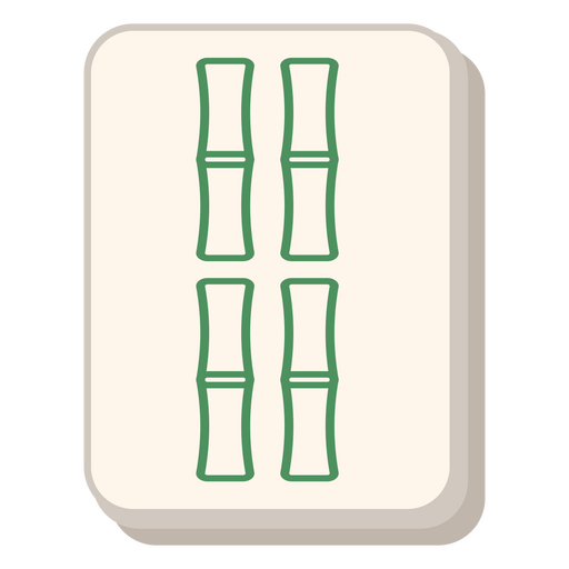 Mahjong vier aus Bambusfliesen PNG-Design
