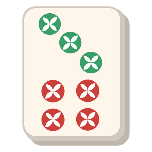 Mahjong siete de mosaico de puntos Diseño PNG