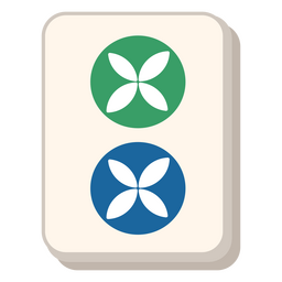 Mahjong dois de telha de pontos Desenho PNG