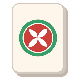 Mahjong one of dots tile PNG Design