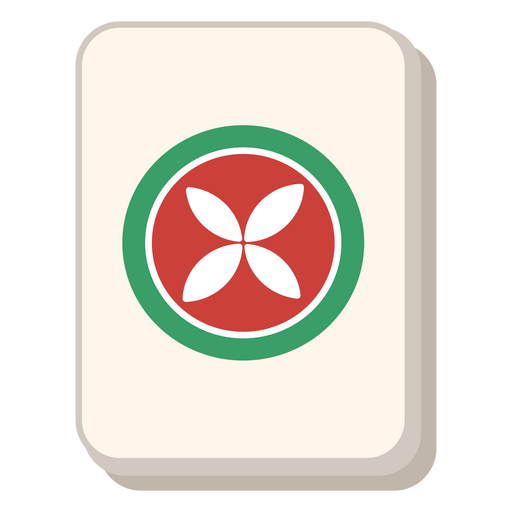 Mahjong one of dots tile PNG Design