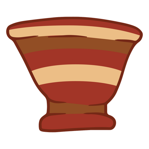 Pottery clay bowl PNG Design