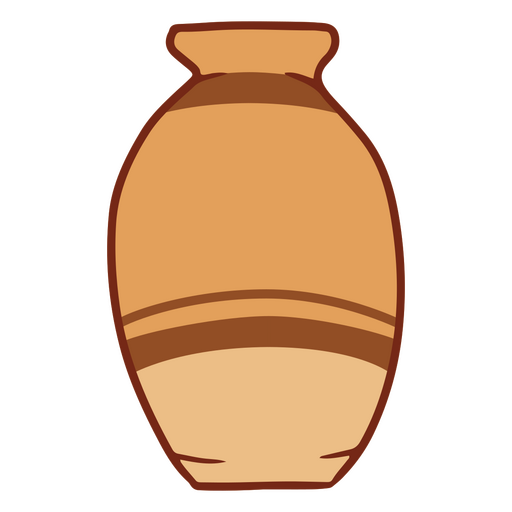 Pottery clay vase PNG Design