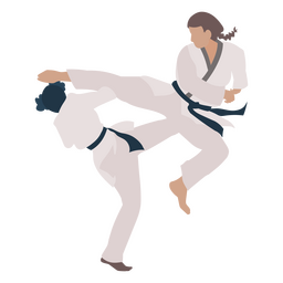 Lucha práctica karate deporte gente Diseño PNG