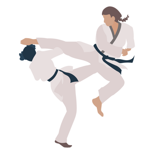 Kampf üben Karate-Sportler PNG-Design