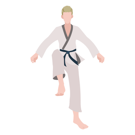 Leute in flacher Karate-Pose PNG-Design