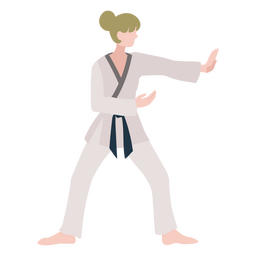 Karate pose mujer personas Diseño PNG