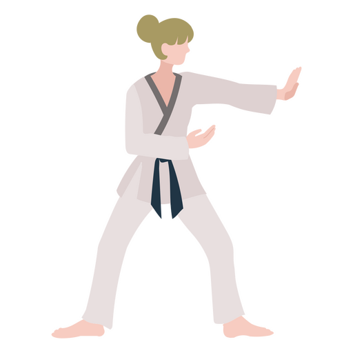 Karate pose mujer personas