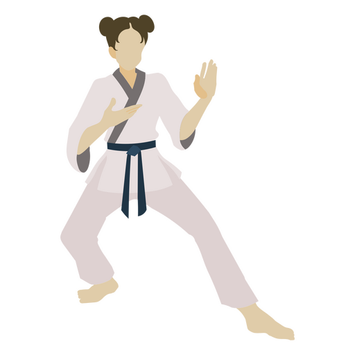 Karate-Pose üben Frau Menschen PNG-Design