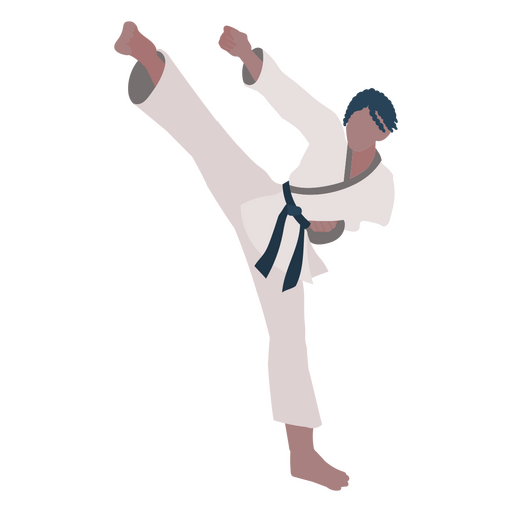 Gente de práctica de pose de karate Diseño PNG