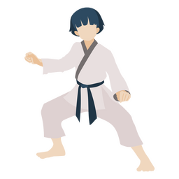 Karate deporte pose personas
