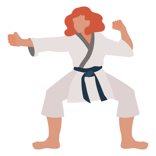 Karate esporte pose mulher pessoas Desenho PNG