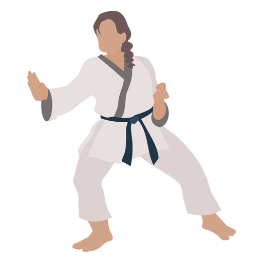 Karate pose deporte mujer personas
