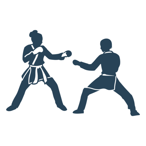 Karate fight simple practice people PNG Design