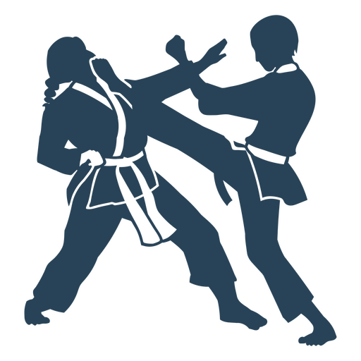 Fight practice karate simple people PNG Design