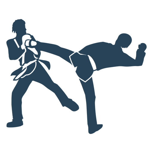 Fight practice karate sport simple people PNG Design