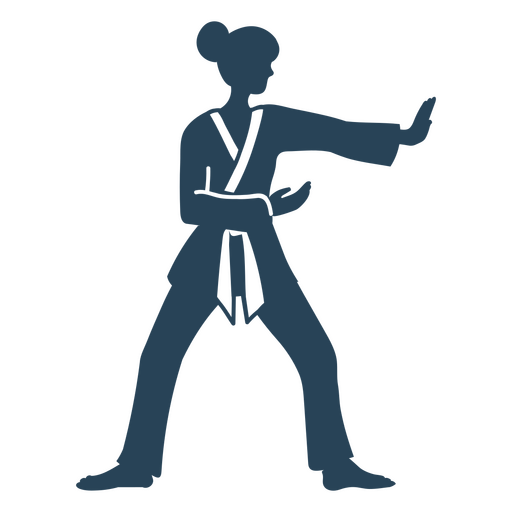 Karate pose pessoas de esporte simples Desenho PNG