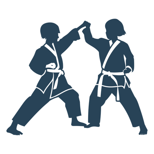 Karate práctica lucha niños gente sencilla Diseño PNG