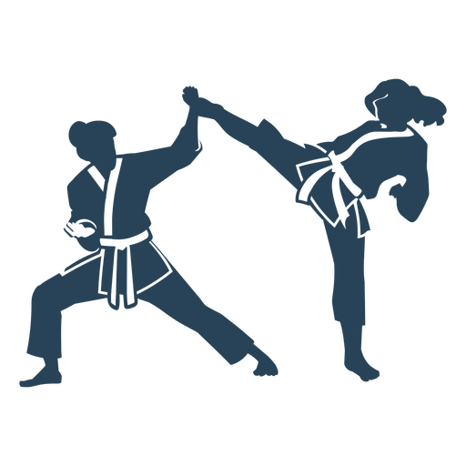 Kampf üben einfache Karate-Leute PNG-Design