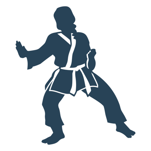 Karate pose martial art simple people