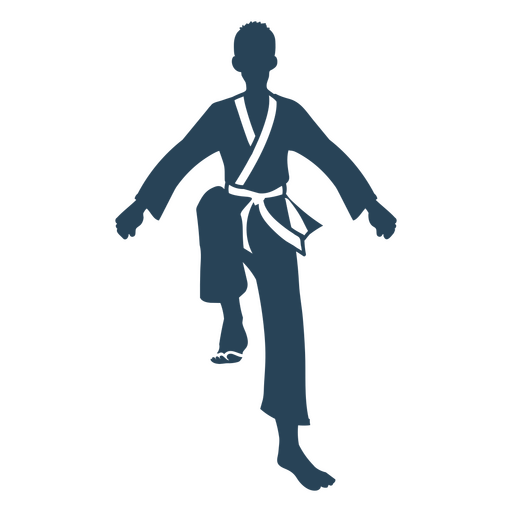 Gente de artes marciales de pose de karate simple Diseño PNG
