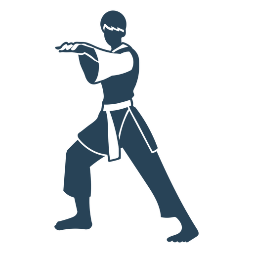 Martial arts karate pose simple people PNG Design