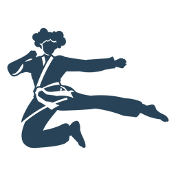 Karate-Frauen-Ikone PNG-Design Transparent PNG