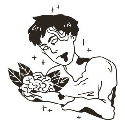 Gespenstischer Zombie, der Gehirn hält PNG-Design