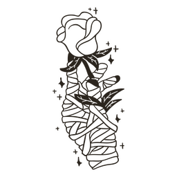 Mamas Hand mit Rose PNG-Design