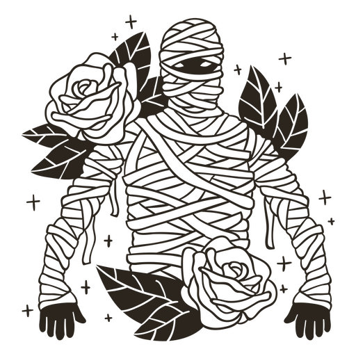momia floral Diseño PNG