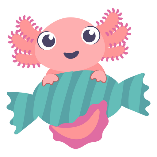 Personagem de axolote bebê fofo Desenho PNG