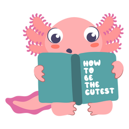 Personagem de livro de axolotl de bebê fofo
