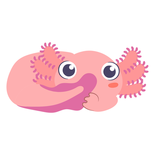 Süßer Baby-Axolotl-Schwanzcharakter PNG-Design