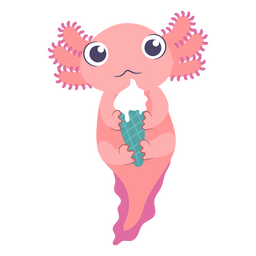 Personagem de sorvete axolotl de bebê fofo Desenho PNG