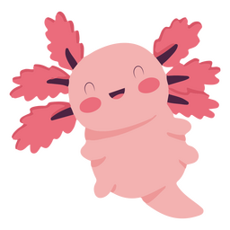 Netter Baby-Axolotl-glücklicher Charakter PNG-Design