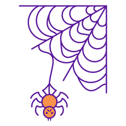 Buntes Spinnennetz-Symbol PNG-Design
