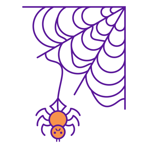 Buntes Spinnennetz-Symbol PNG-Design