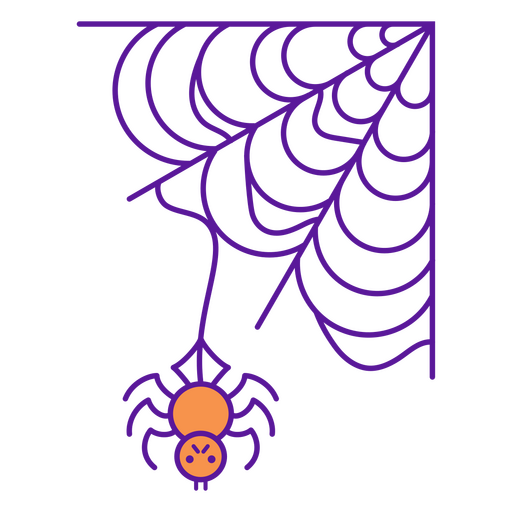 ícone de teia de aranha colorida Desenho PNG