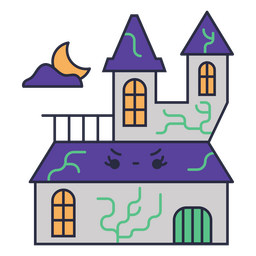 Cute Colorful Haunted Mansion PNG & SVG Design For T-Shirts