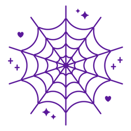 Telaraña brillante de halloween Diseño PNG