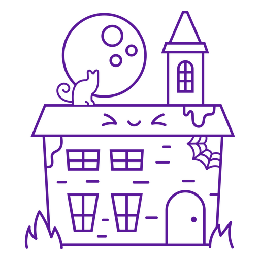 Cute haunted mansion icon PNG Design